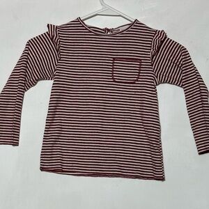 Zara Red and White Long Sleeve Tee